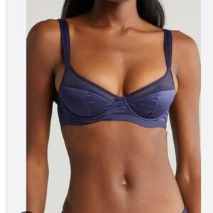 Love Stories Celia Full Cup Bra Dark Blue 34C NWT $112